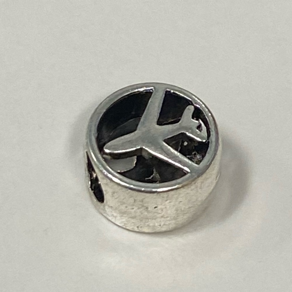 Silver Airplane Flying charm 4 Pandora bracelet Plane Jet travel jetset
